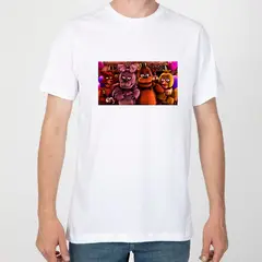 GENERICO - Polo Hombre manga corta diseño FNAF - Blanco