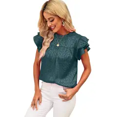 BLWOENS - Polera de manga corta para mujeres - Verde
