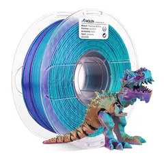 AMOLEN - Filamento Tricolor PLA para impresora 3D color Lila Turquesa Naranja