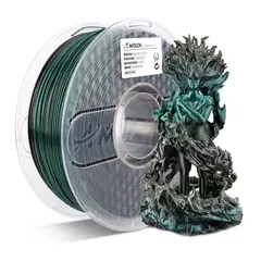 AMOLEN - Filamento Multicolor Gradiente PLA para impresora 3D Negro con Verde