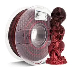 AMOLEN - Filamento Multicolor Gradiente PLA para impresora 3D Negro con Rojo
