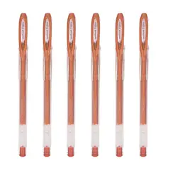 UNI BALL - UNI Signo UM-120NM Bolígrafo Tinta Gel Metal Bronce Pack x6