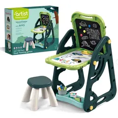 GENERICO - Pizarra doble de arte para niños azul 2 en 1