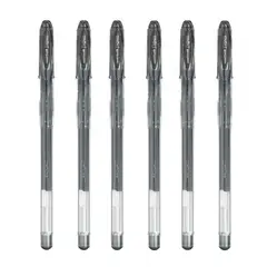 UNI BALL - UNI Signo UM-120 05mm Bolígrafo Tinta Gel Negro Pack x6
