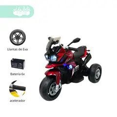 GENERICO - Trimoto a Bateria moox Rojo