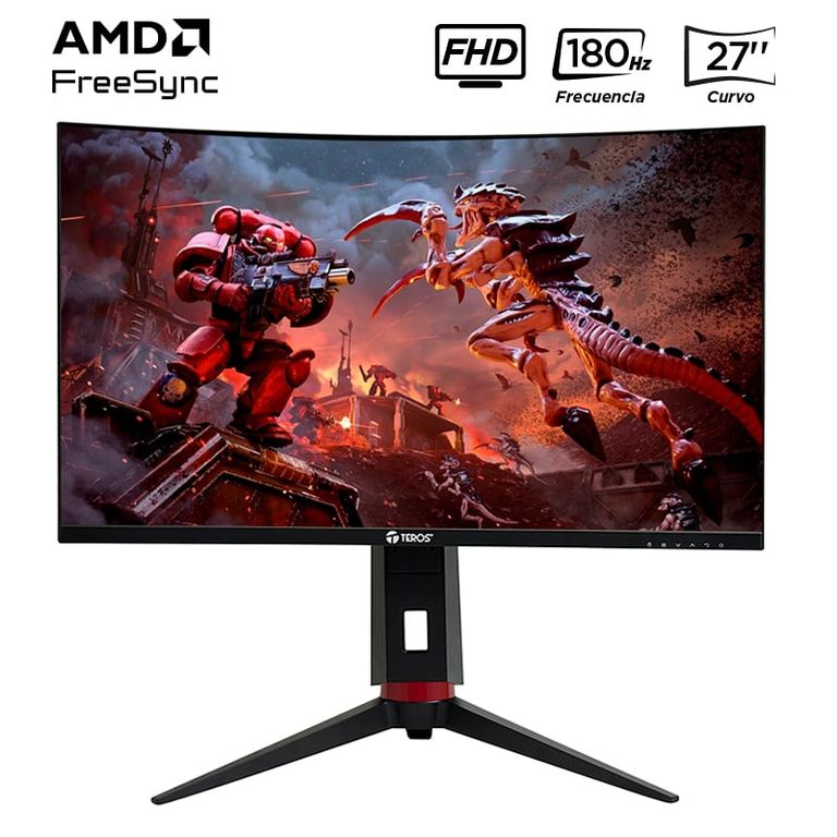 Monitor curvo gaming TE-2766G, 27" FHD VA, 180 Hz, 1 ms, HDMI