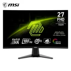 MSI - Monitor curvo gaming MAG-27C6F, 27" FHD Rapid VA, 180 Hz, 0.5 ms