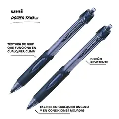 UNI BALL - UNI SN-227 Bolígrafo Tinta Seca POWER TANK Negro Pack x 2