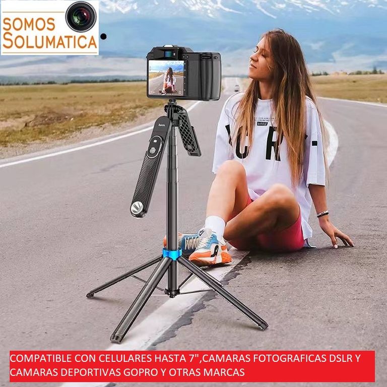 Palo Selfie Y Tripode - Bluetooth Para Celulares y gopro - largo 180cm