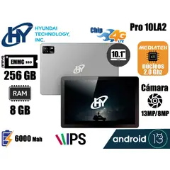 HYUNDAI - TABLET HYTAB PRO 10LA2 RAM 8GB 256GB 4G LTE - GRIS ESPACIAL