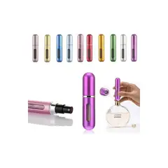 GENERICO - Atomizador Dispensador Perfume Pack x 6 Unid. Recargable Viaje 5 ml.