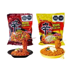 GENERICO - Pack Fideos Ramen Ramyun 2u Picante y Con Queso