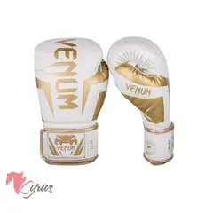VENUM - Guantes De Box 12onzBlanco Con Dorado