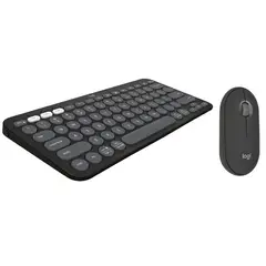 LOGITECH - Teclado Bluetooth Pebble Keys 2 K380s Y Mouse Pebble 2 M350s Grafito