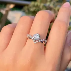 LA TIENDA 88 JOYAS Y ACCESORIOS - La Tienda 88 - Anillo De Compromiso Mujer Corazon Bañado Oro - Blanco