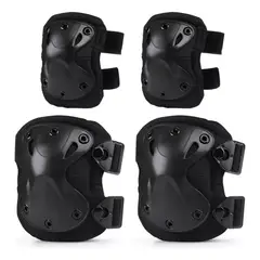 GENERICO - Pack de proteccion Rodilleras + coderas armype color negro