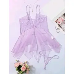 GENERICO - Conjunto De Encaje Transparente - Lenceria - Talla única