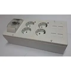 ELECTRIC LIFE - Kit Caja CS Standard 4 Módulos con Enchufes y Placa RJ45