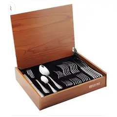 FACUSA - SET DE CUBIERTOS DE MESA X24 PIEZAS MOD. 250 CON EST/marron