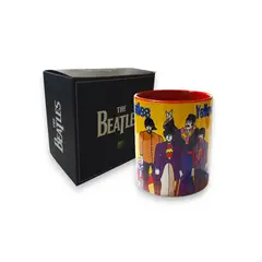 GENERICO - The Beatles Taza 11 oz - Yellow Submarine dibujos (rojo)