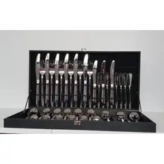 FACUSA - SET DE CUBIERTOS X 42 PIEZAS MOD 500 CON ESTUCHE NEGRO