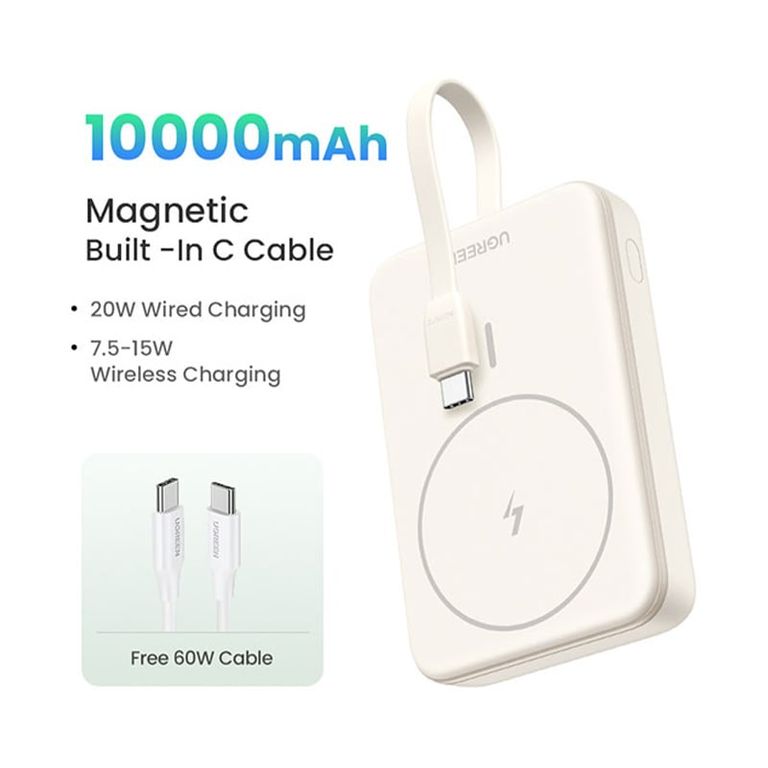 Power Bank Inalámbrico Magnético 10000mah Pb760- Beige