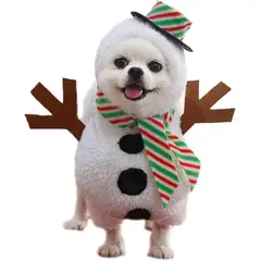 GENERICO - Disfraz para Mascota de Muñeco Nieve con Sombrero - Mediano