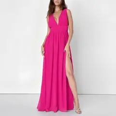 RINODERINA - Vestido Largo Elegante Fiesta Noche Clasico Moda Mujer