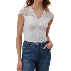 BLWOENS - Polera de manga corta para mujeres - Blanco