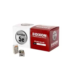 DIXON - Caja 100Conectores Rj45 Apantallados para Utp Cat5e Cumple RoHs