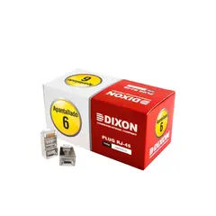 DIXON - Caja 100Conectores Rj45 Apantallados para Utp Cat6 Cumple RoHs
