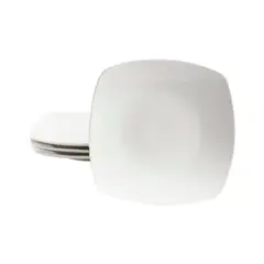 HYGGE - Set de 4 Platos Cerámica Cuadrados 23 cm