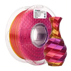 AMOLEN - Filamento Tricolor PLA para impresora 3D color Rojo Dorado Morado