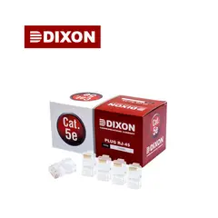 DIXON - Caja 100 Conectores Rj45 para Utp Cat.5e 8 contactos Cumple RoHs