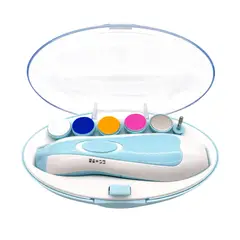 BABYPAL - Limador de Uñas para Bebé y Adultos con 6 Cabezales Celeste