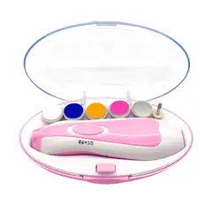 BABYPAL - Limador de Uñas para Bebé y Adultos con 6 Cabezales Rosado