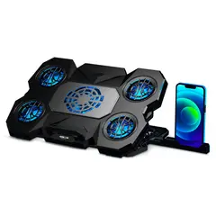 AIRBOOM - Cooler Laptop Gamer Supreme 5 Con 5 Ventiladores Led