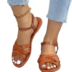 BLWOENS - Zapatos Sandalias de verano para Mujers - Marrón