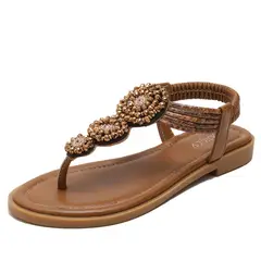 BLWOENS - Zapatos Sandalias de verano para Mujers - Marrón