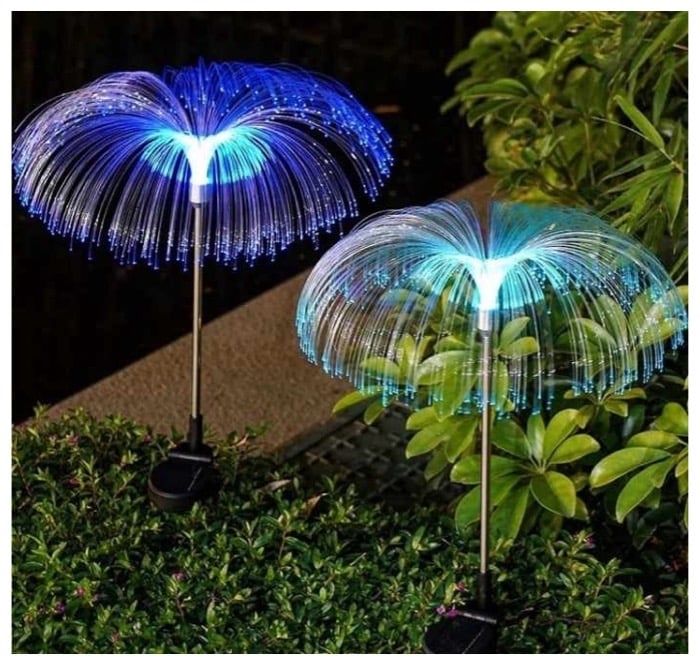 Set x2 luz solar exterior multicolor decorativo recargable Medusa LED
