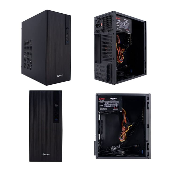 Case TE-1034S Mini Tower ATX 250W USB 3.0 2.0 audio HD negro