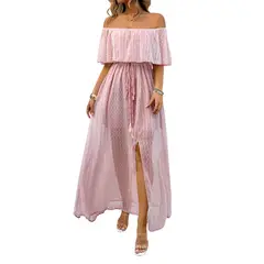 BLWOENS - Vestido casual de para mujeres - Rosa