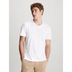 CALVIN KLEIN - CAMISETA SMOOTH COTTON V-NECK T-SHIRT CK