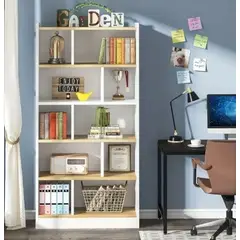 NACION MUEBLES - Librero Moderno color Blanco NM