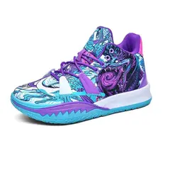 DANWEILE - Zapatillas de baloncesto cómodas transpirables con suela gruesa - púrpura