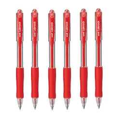 UNI BALL - UNI Laknock SN-100 Bolígrafo Tinta Seca Rojo Pack x 6