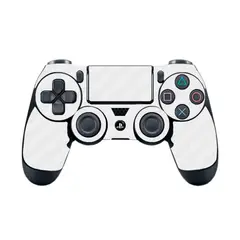 GENERICO - Skin Adhesivo Fibra de Carbono Blanco para Ps4 Slim