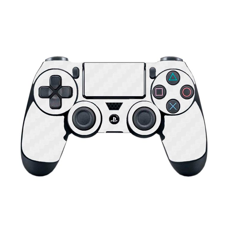 Skin Adhesivo Fibra de Carbono Blanco para Ps4 Fat