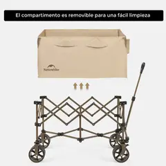 NATUREHIKE - Carrito de playa plegable Rubik All-Terrain 80-140L -