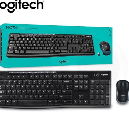 Combo Teclado Mouse MK270 Inalambrico Multimedia - Negro